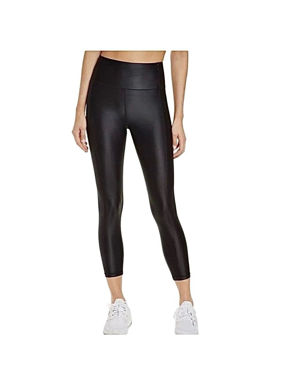 Sweaty Betty high shine cropped 7/8 black high waist leggings S